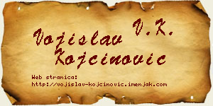 Vojislav Kojčinović vizit kartica
